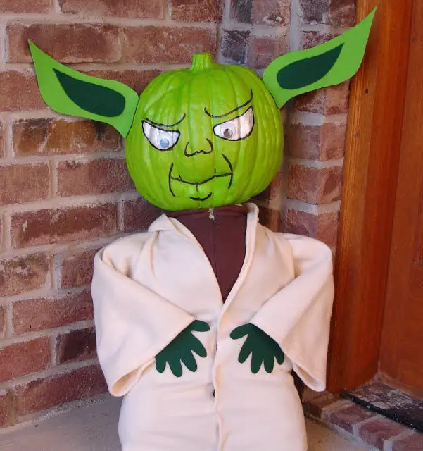 No Carve Yoda Star Wars Pumpkin