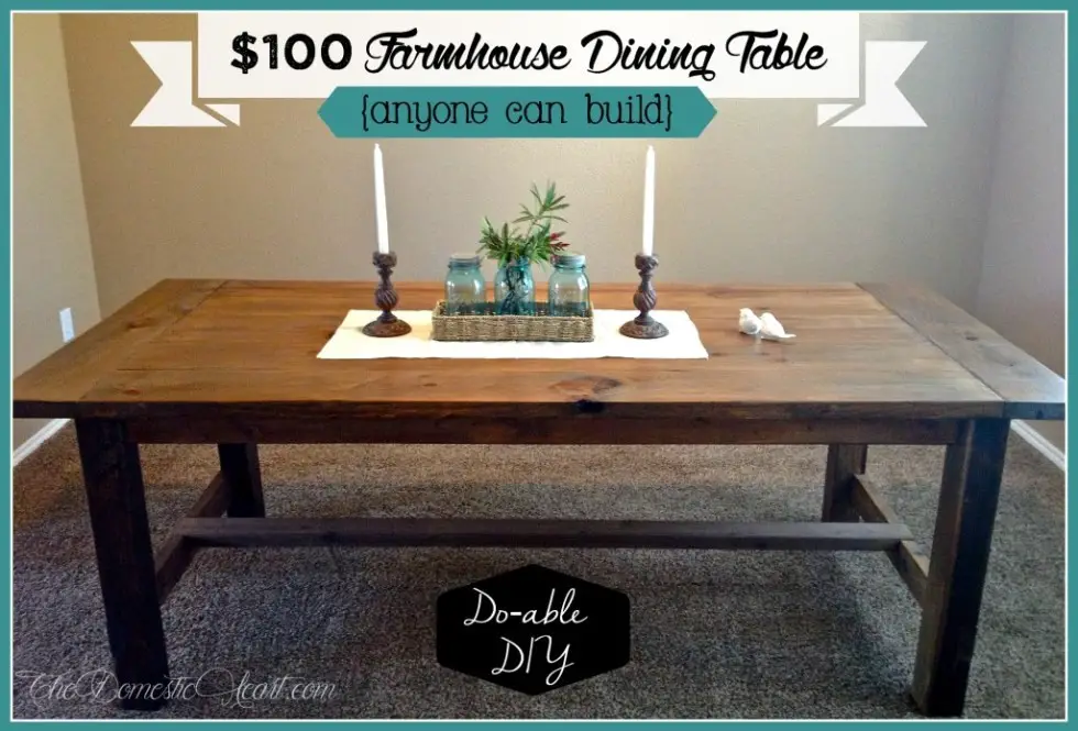 15+ Rustic DIY Farmhouse Table Ideas