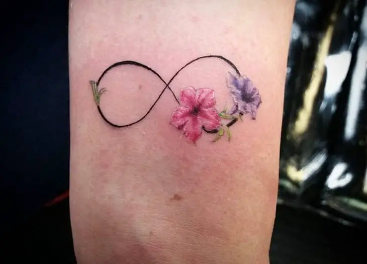 Flower infinity tattoo