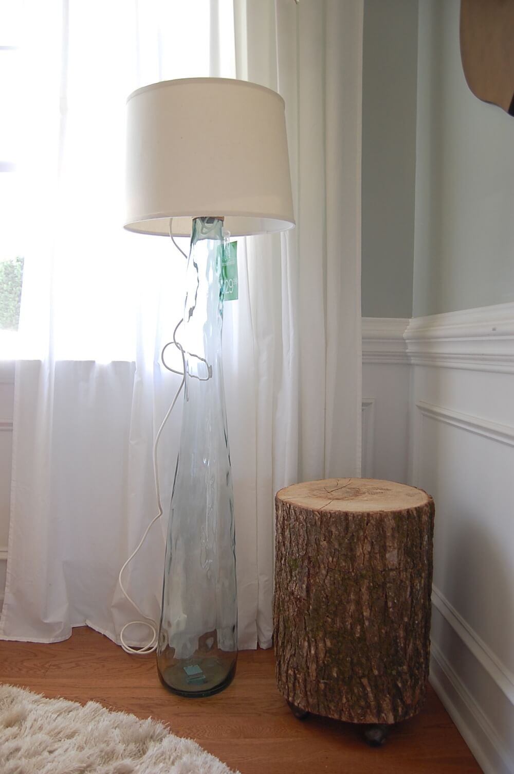 DIY glass floor lamp