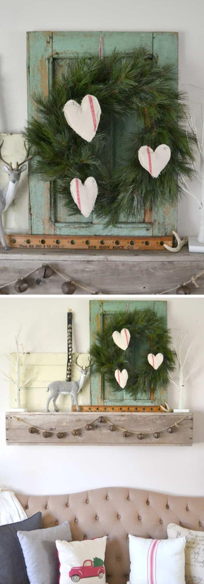 33- Farmhouse Christmas wall decor from DropCloth