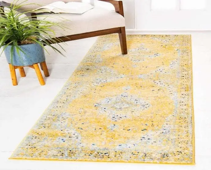 Yellow runner rugs