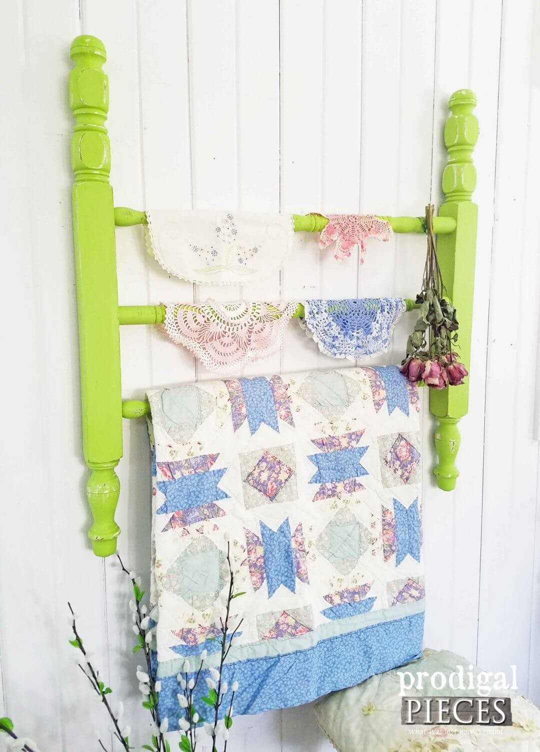 #10. Repurposed quilt rack