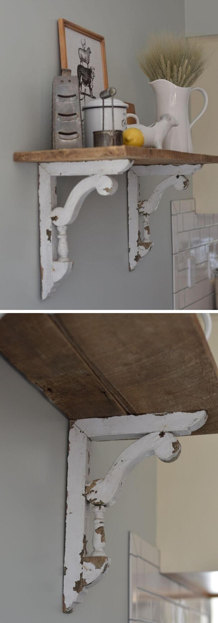 #9. DIY Barn Wood Shelf