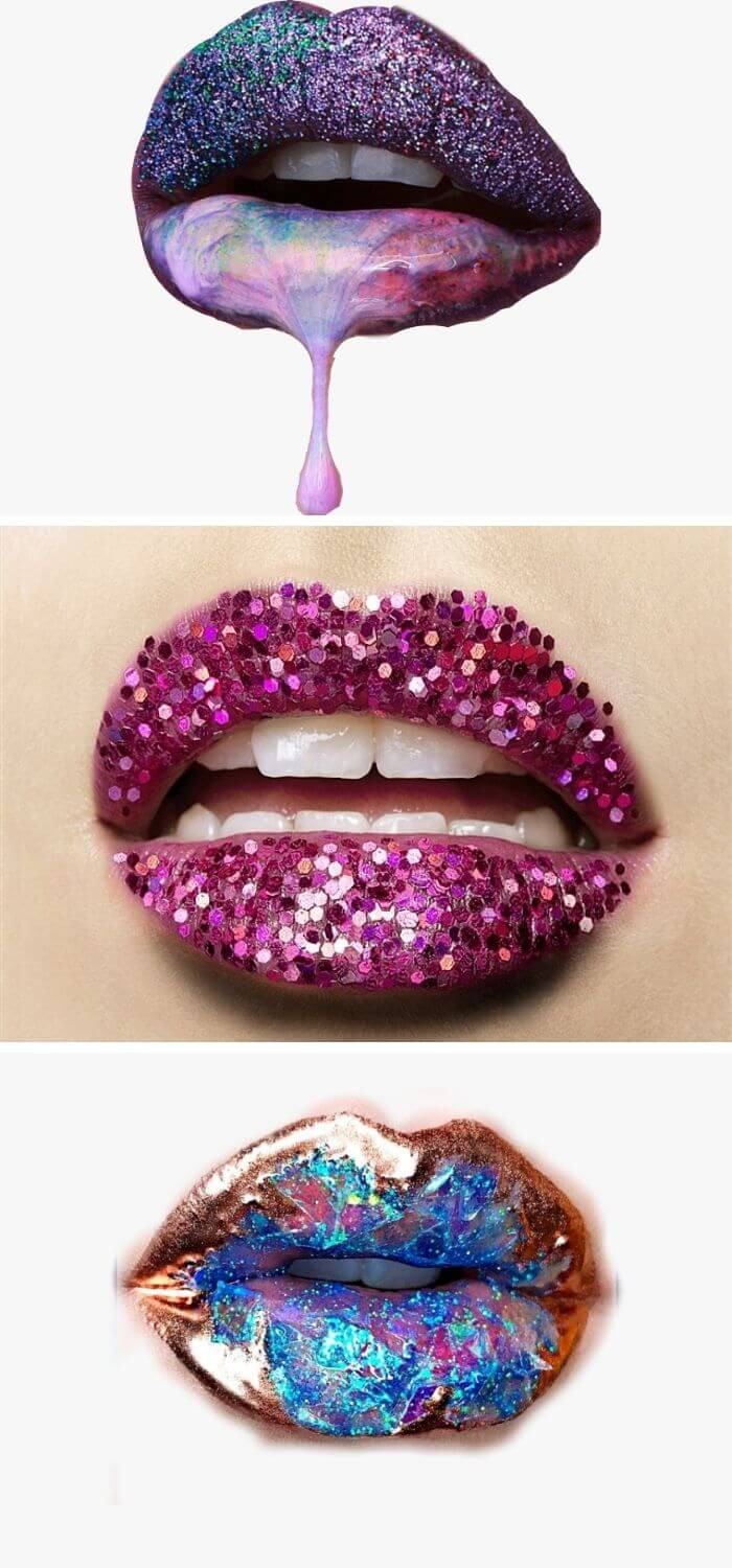 Glittery Lip Art