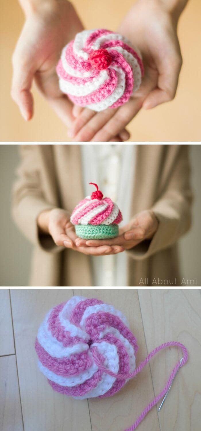 Crochet Curly Cupcake