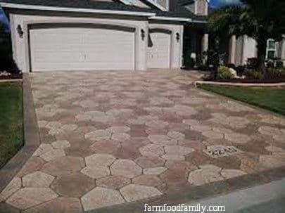 18-22. Decorative concrete driveway