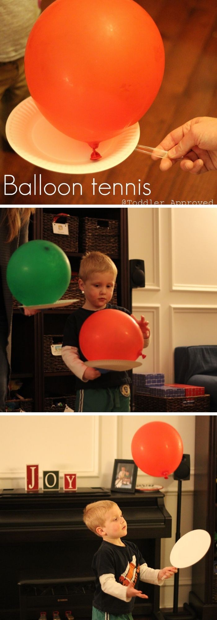 Christmas balloon toss