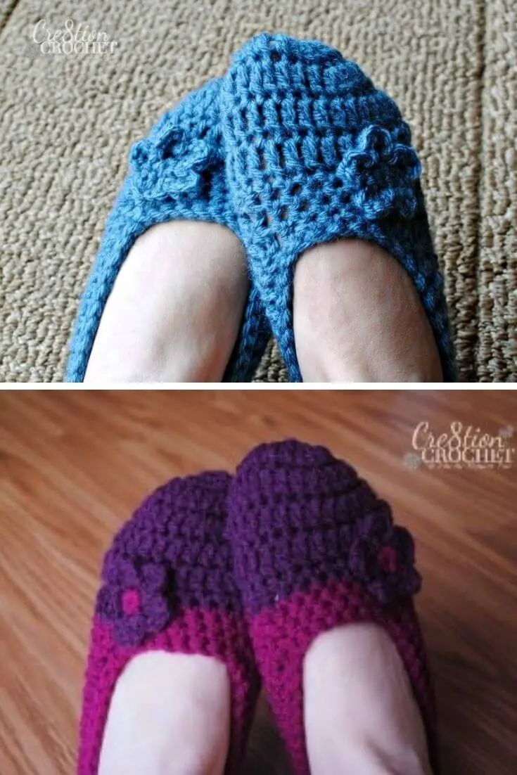 Fitted slippers crochet patterns