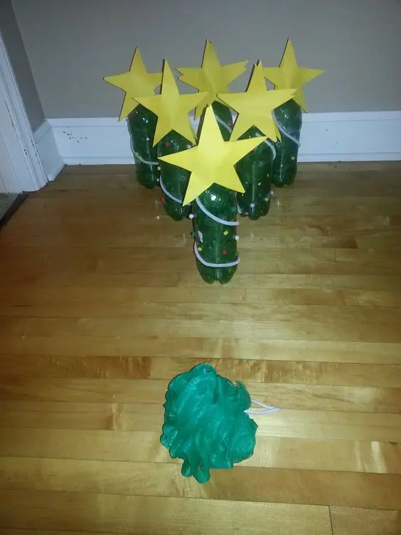 Christmas tree bowling game