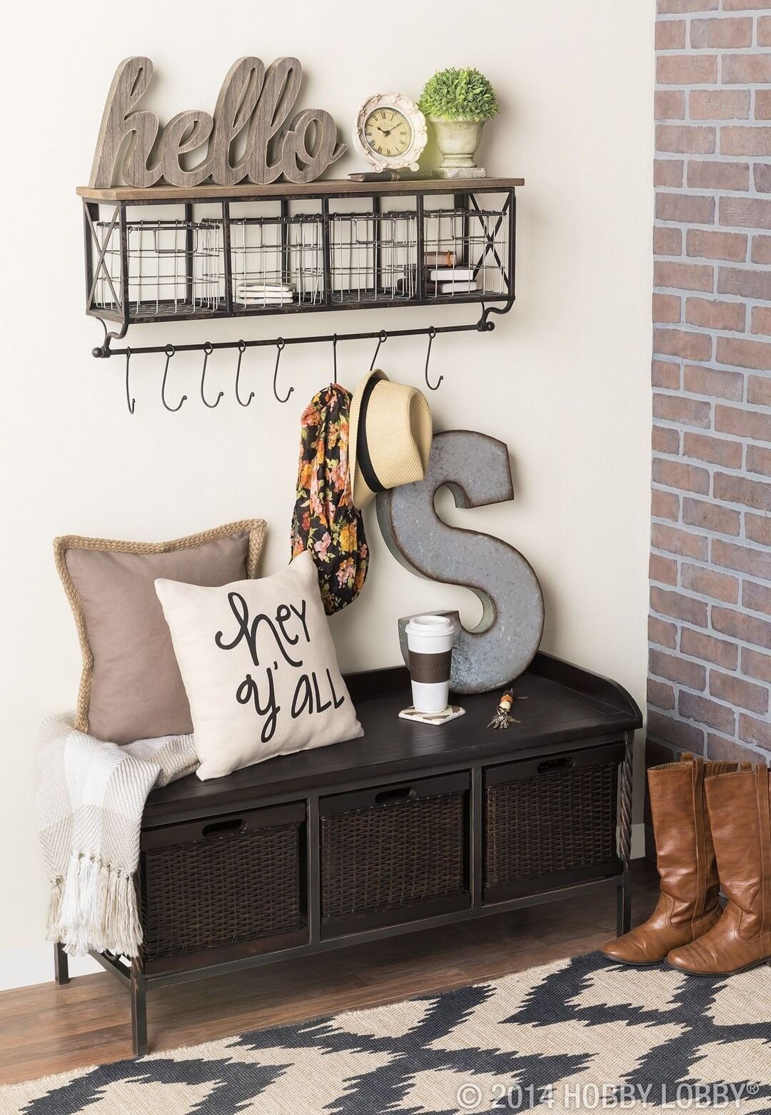 Creative Hanger and black Storage Bench