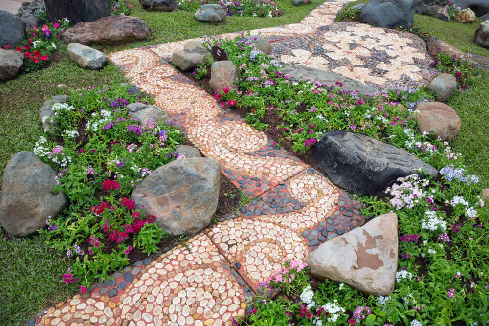 Lettered Stone Garden Path