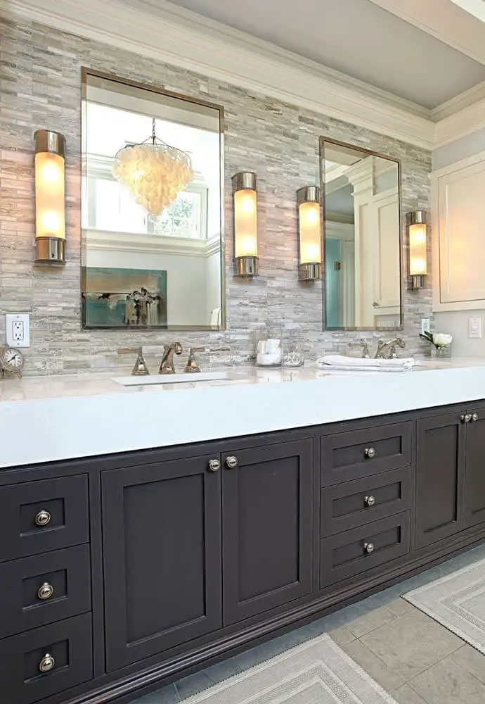 Marble bathroom backsplash ideas.