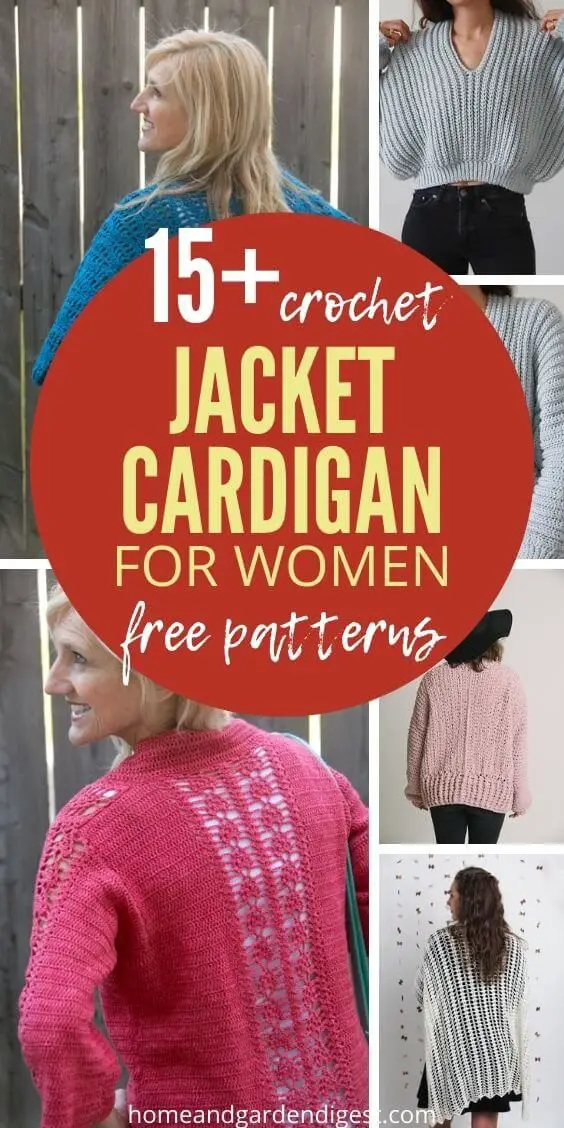 15 Crochet Women Summer Jacket Cardigan Free Patterns