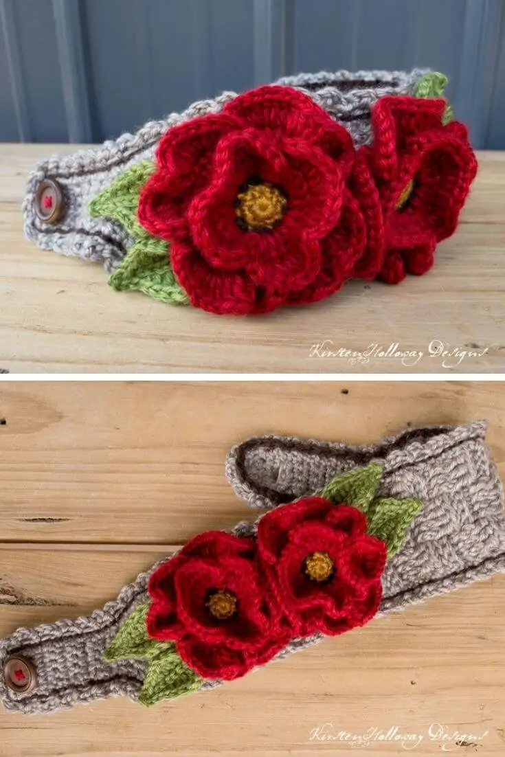 A basket full of poppies headband