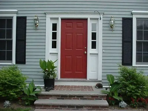 Front Door in Red