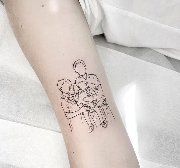 1) Outline of your family picture