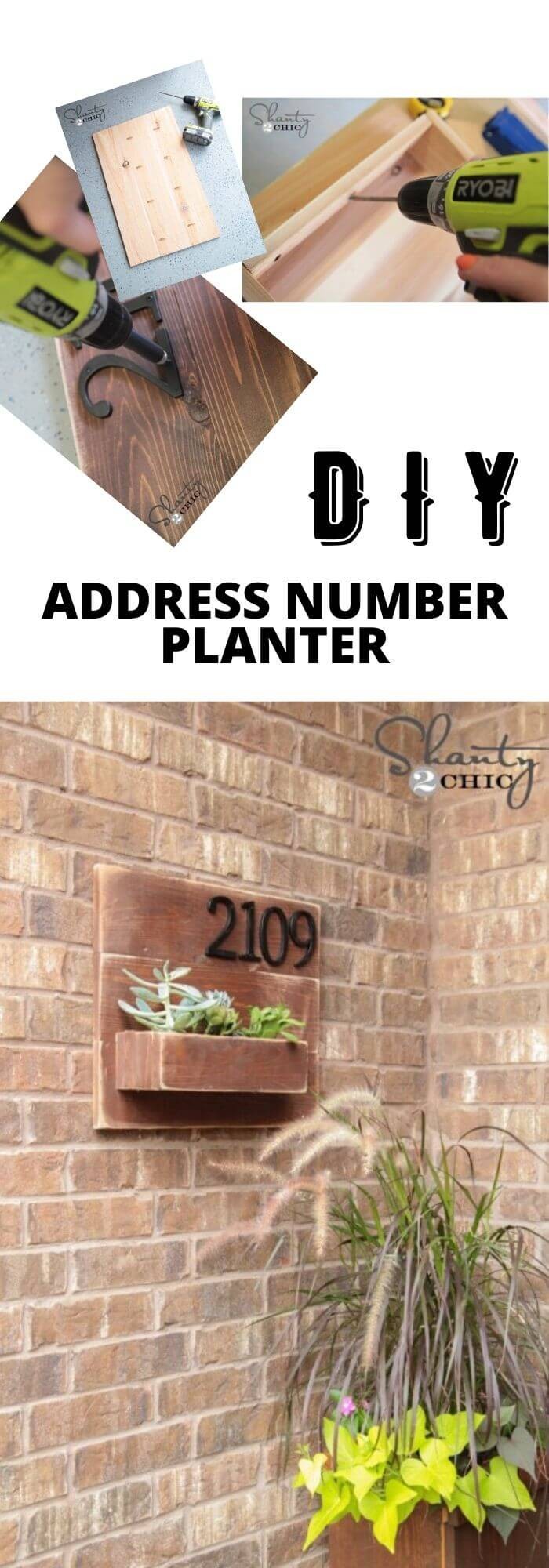 Customize the address plate into a planter