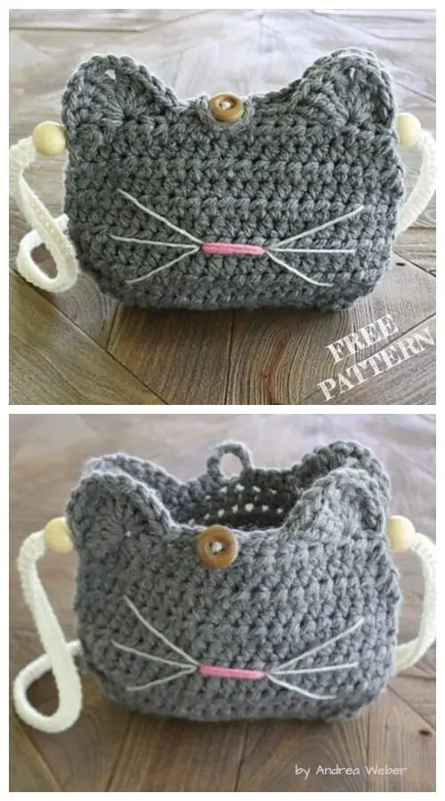 Crochet Cat Purse