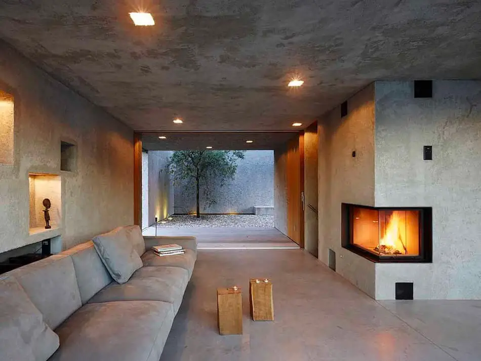 Contemporary corner fireplace ideas