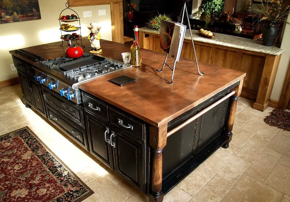 Copper countertops.