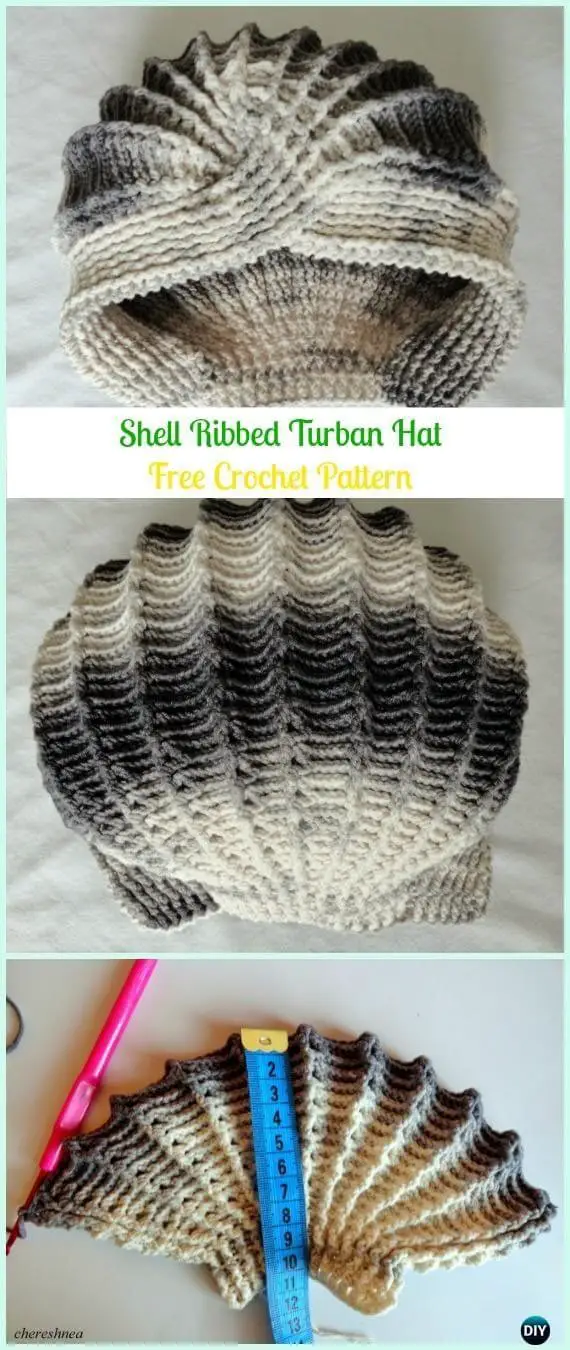 Shell Ribbed Turban Hat