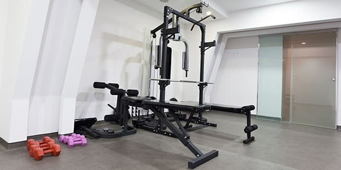 A major piece of equipment should be the focal point of your gym.