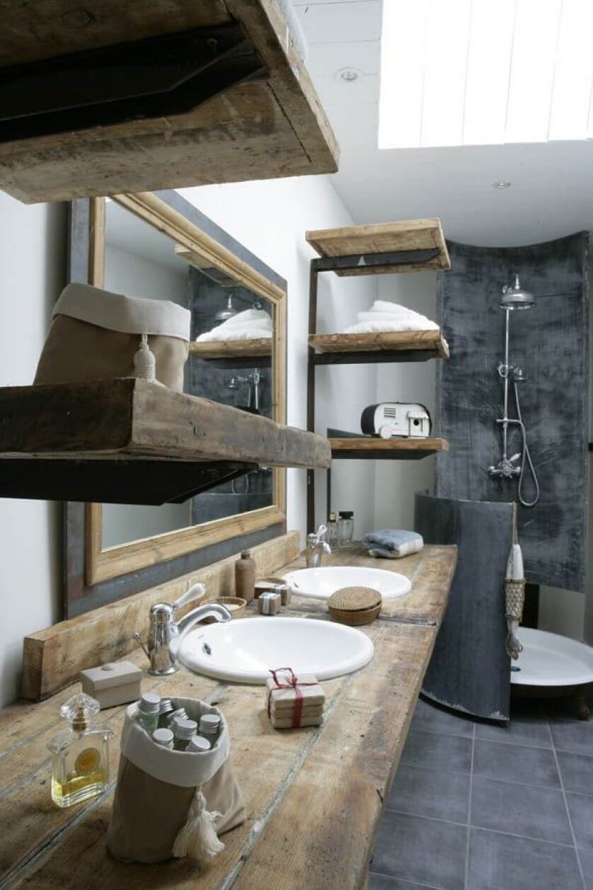 Rustic Bathroom Decor Idea