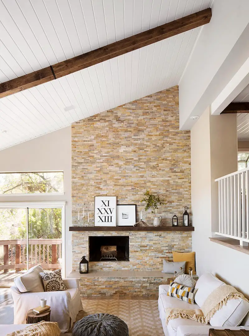 Stone fireplace mantel ideas