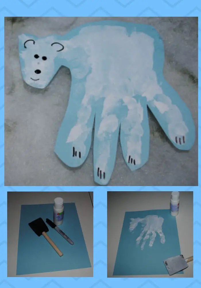 #18. Polar Bear Handprint