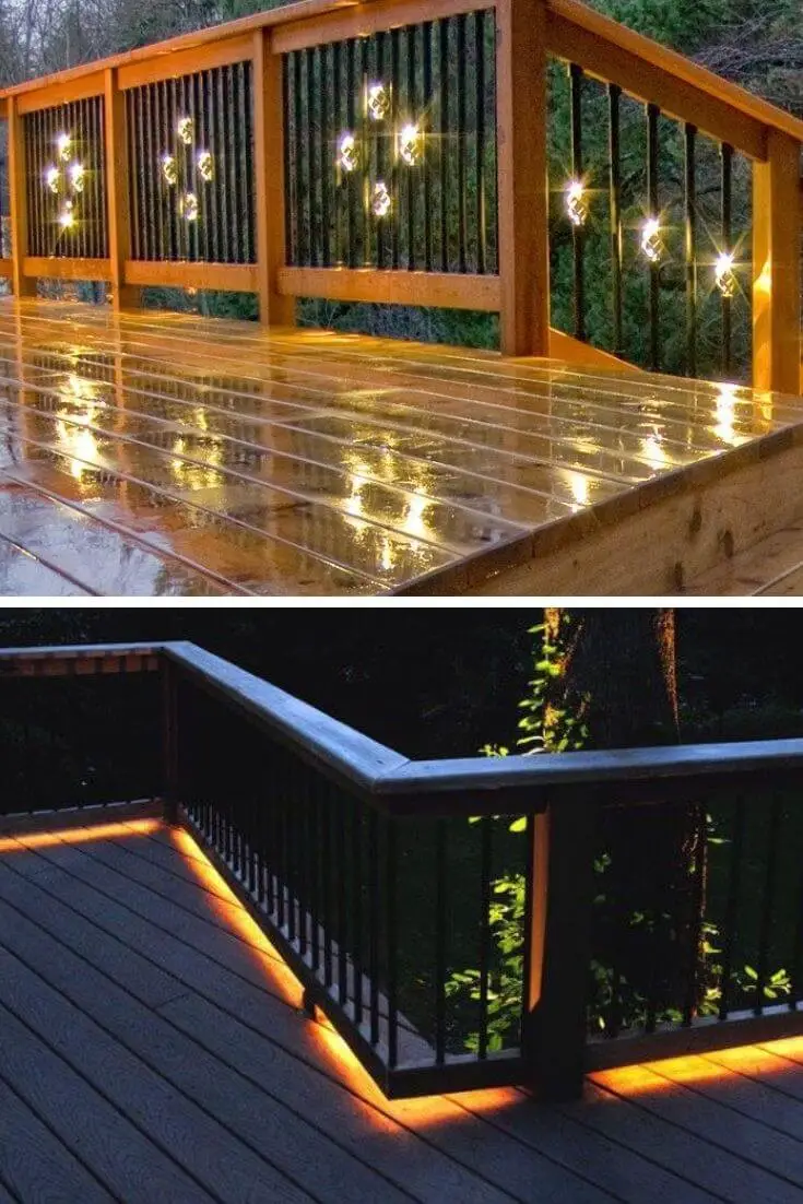 Illuminated porch rails