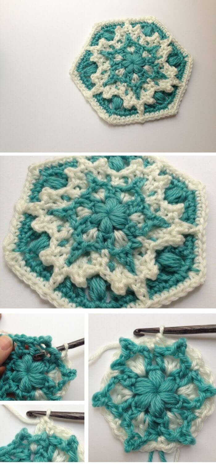 Crochet Blizzard Warning Snowflake Hexagon