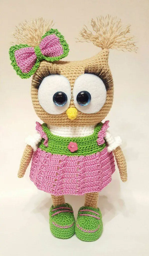 Crochet Owl Lady Amigurumi Free Pattern