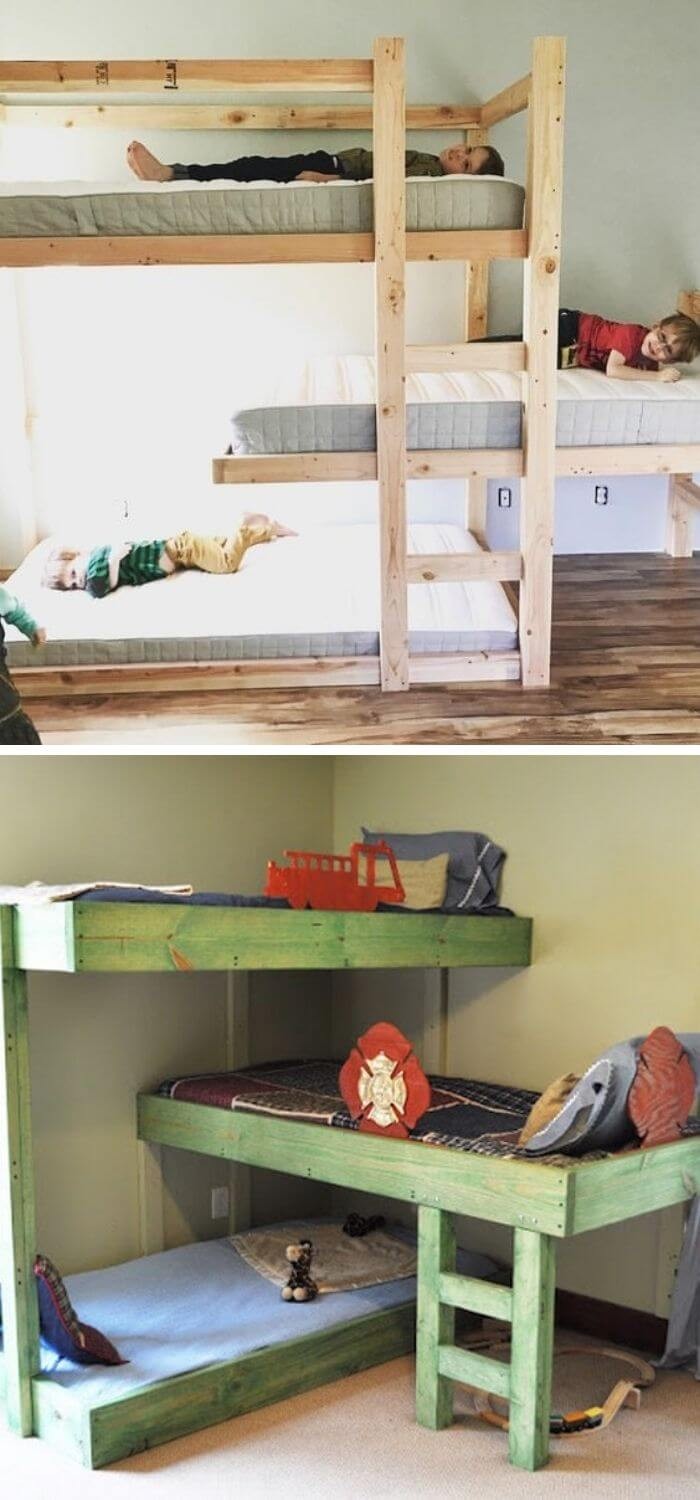 Triple bunk bed