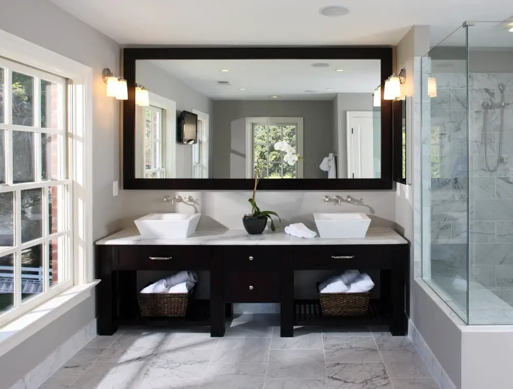 Large bathroom mirror ideas.