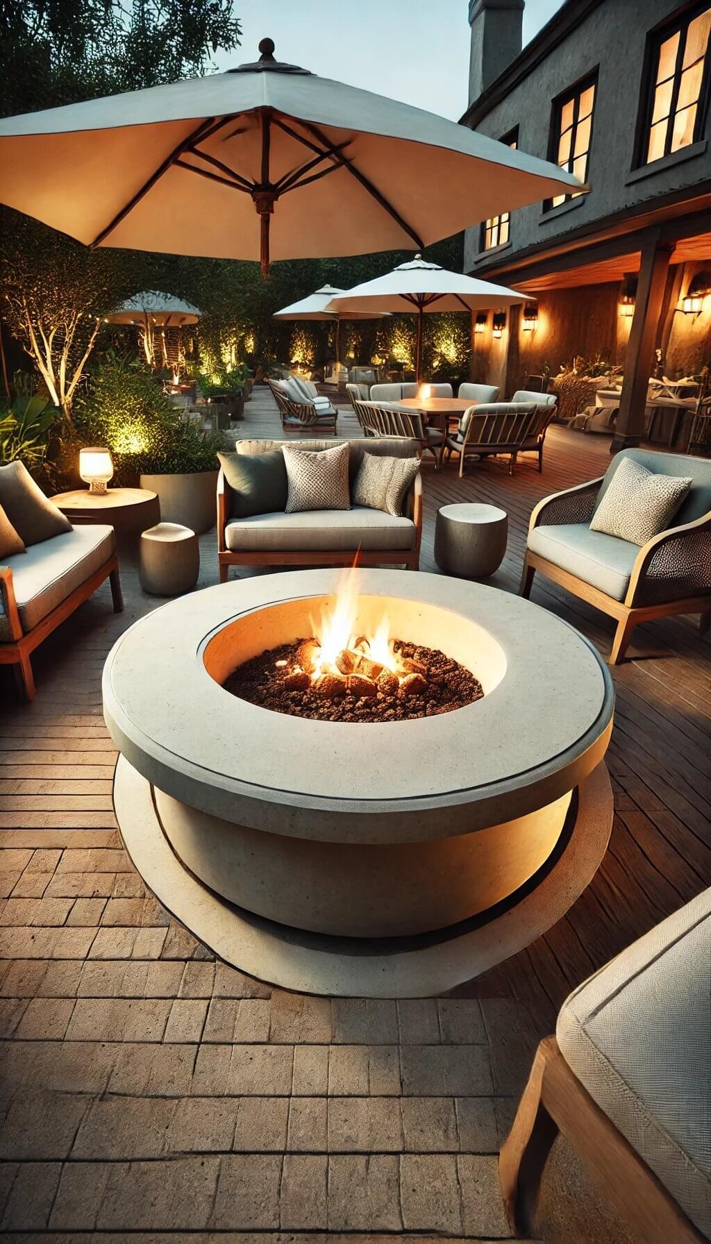 Classic Round Concrete Fire Pit