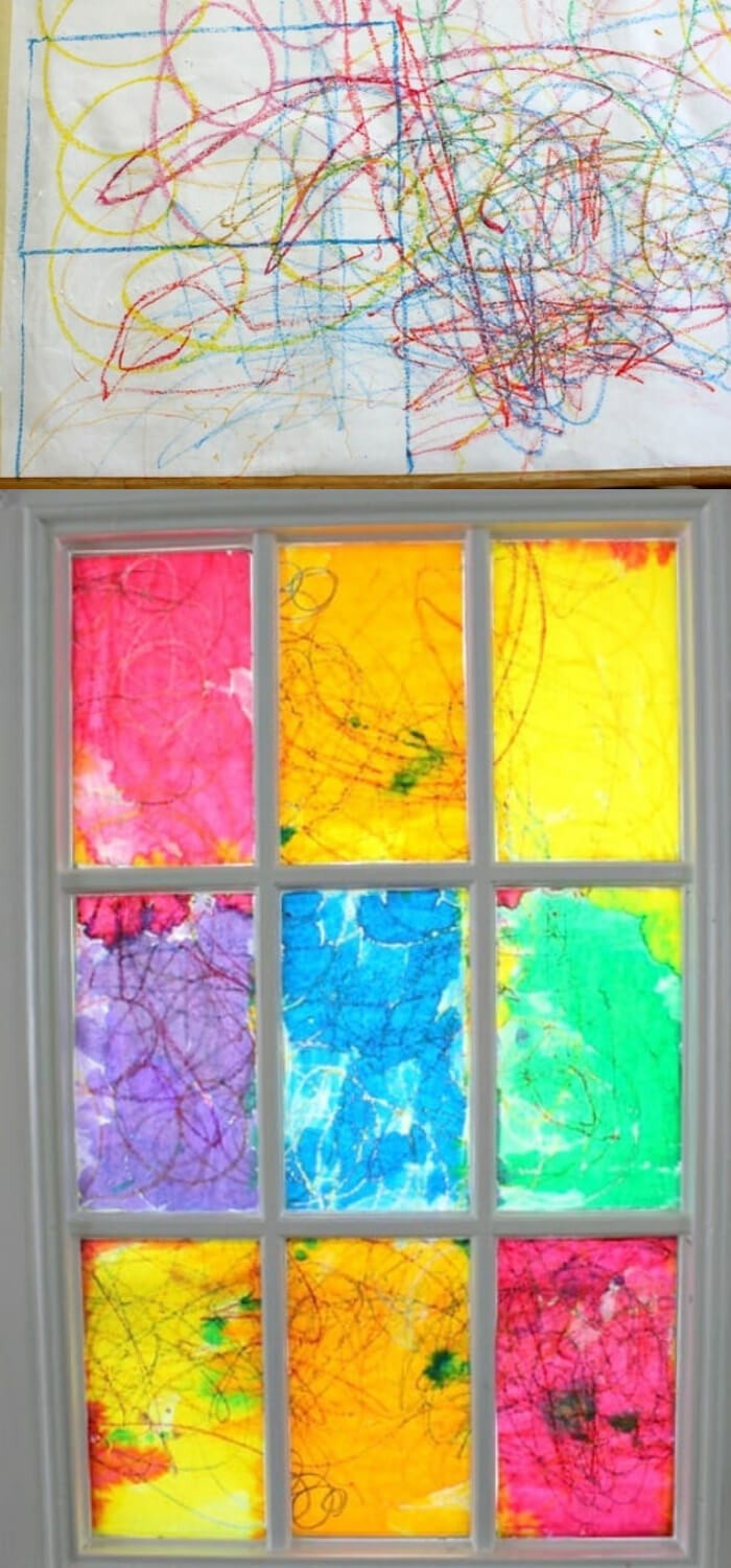 #6. A DIY Rainbow Stained Glass Window