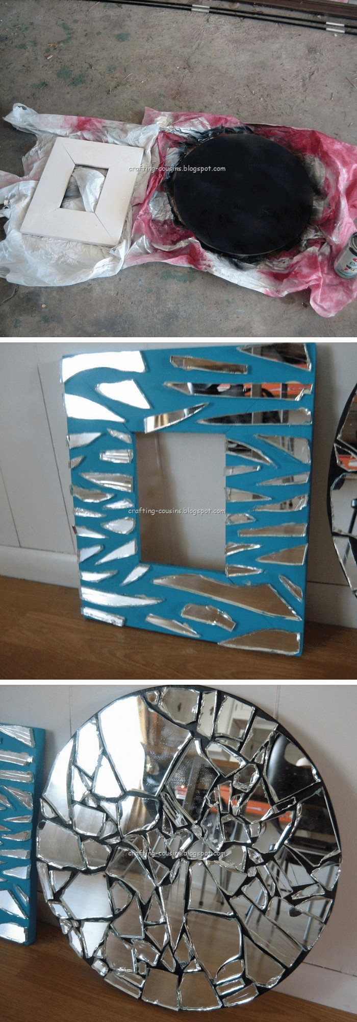 Make Art Piece from Broken Mirrors