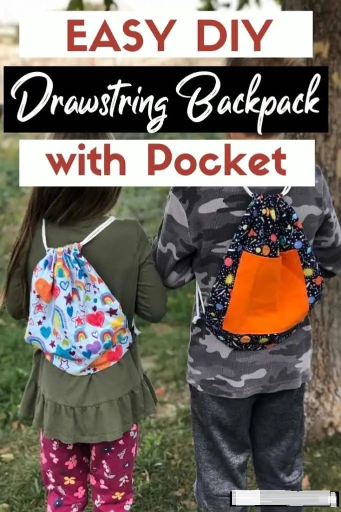 Drawstring Backpack with a Front Pocket