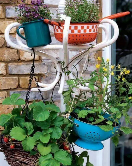 Denim Pockets for Wall-Mounted Planters