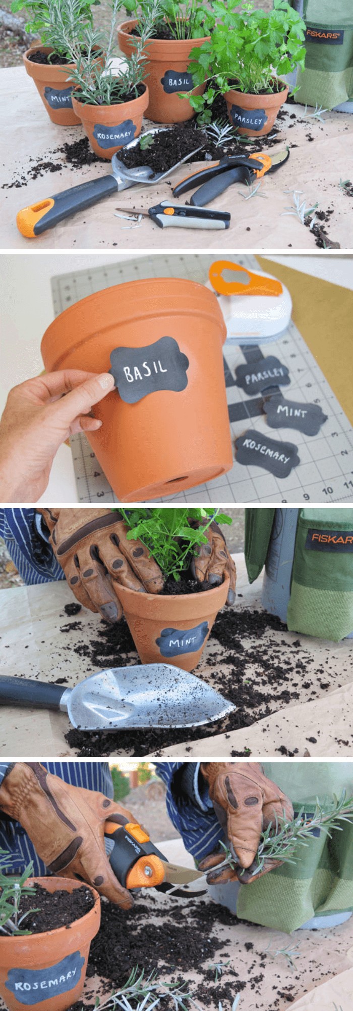 Quick and Easy Chalkboard Flowerpots