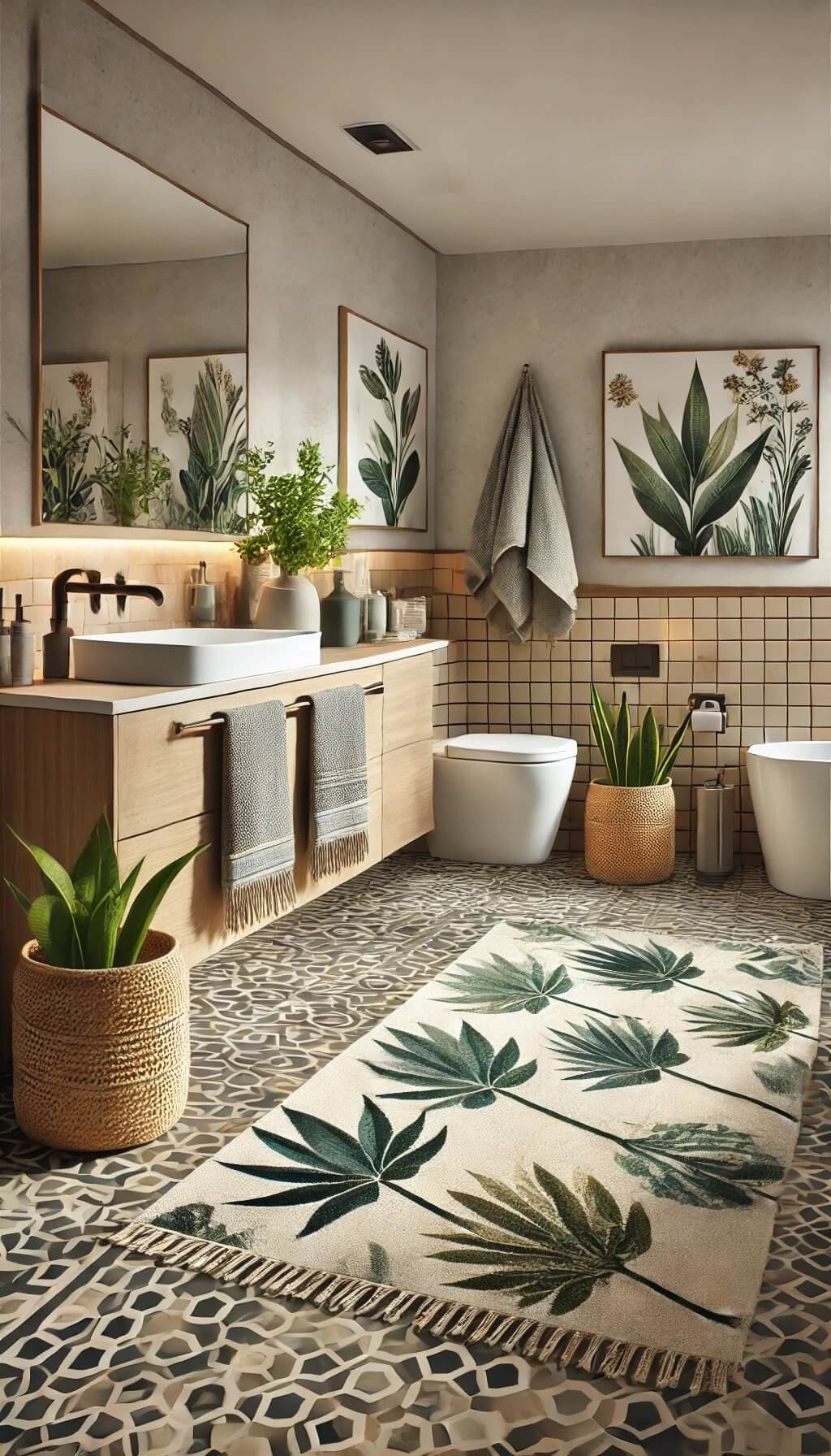 Plant-Themed Bathroom Accessories