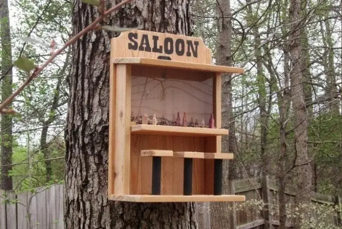 Saloon squirrel feeder