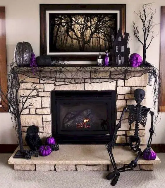 #5. Mantel and fireplace