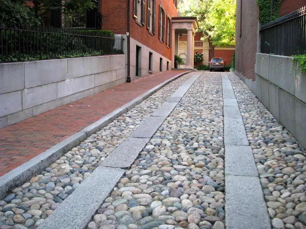 River rock driveway