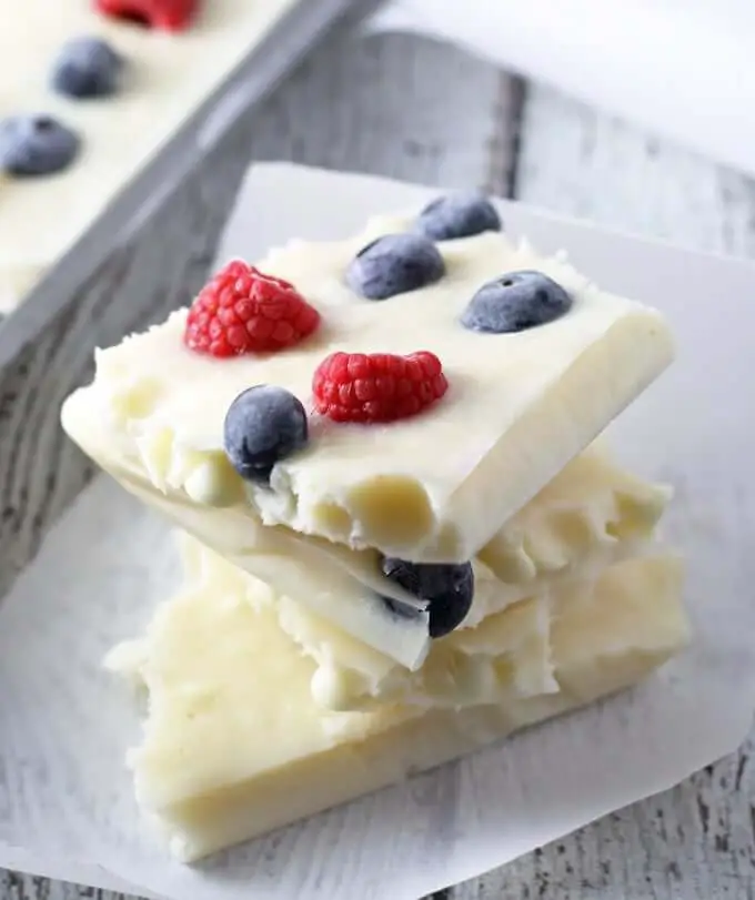 Red, White and Blue Cheesecake Parfait