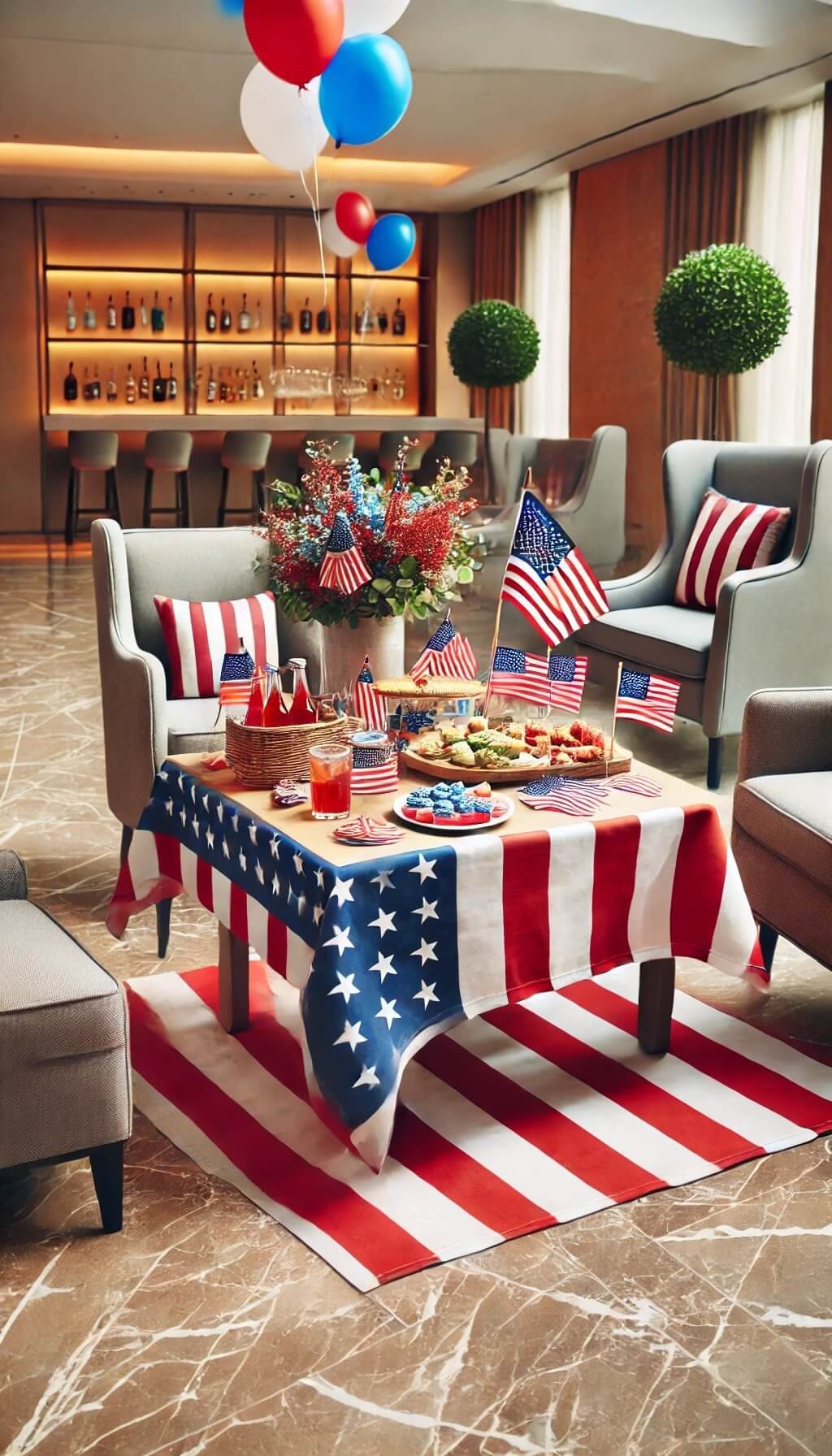 Patriotic Table Setup