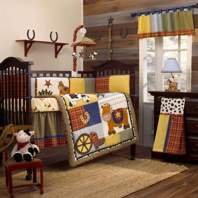 #2. Cowboy Crib Bedding Set