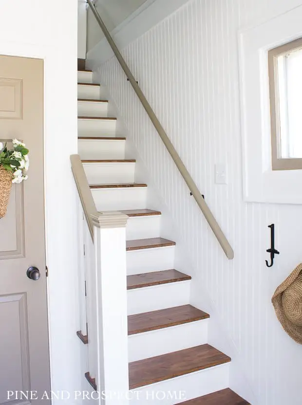 Beadboard stair trim