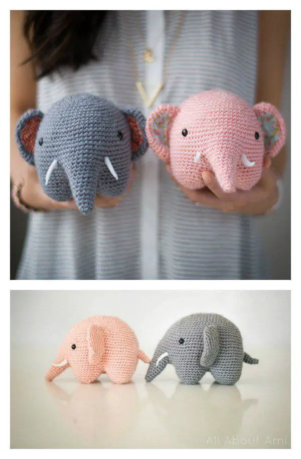 Adorable Crochet Elephant Amigurumi Free Patterns